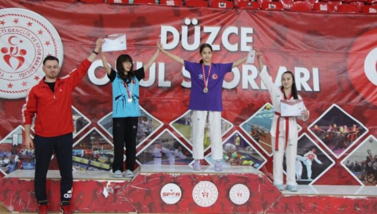 Okul Sporları Taekwondo Müsabakaları Düzce’de Tamamlandı