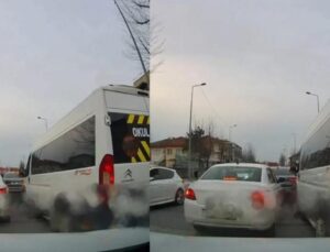 Düzce’de İftar Trafiğinde Tehlikeli Manevra Kamerada