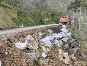 Gümüşova Pazarcık Köyü’nde Heyelan Bölgesinde Stabilizasyon Çalışması