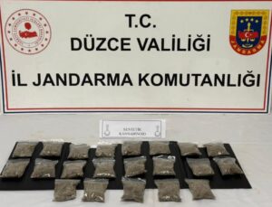 Düzce’de Jandarma Ekiplerinden Uyuşturucu Operasyonu