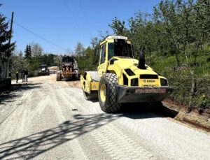 Kaynaşlı’da Grup Yolunda Sıcak Asfalt Çalışması Tamamlandı