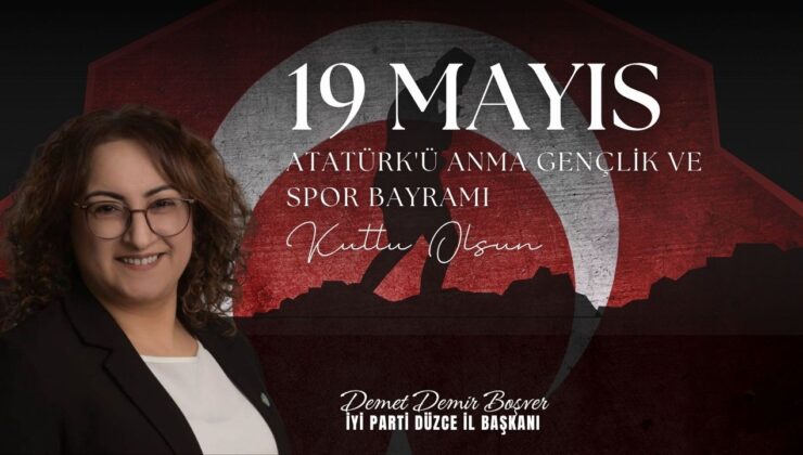DEMET DEMİR BOŞVER 19 MAYIS ATATÜRK’Ü ANMA, GENÇLİK VE SPOR BAYRAMI REKLAM MESAJI