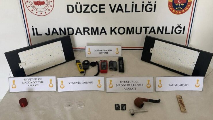 Düzce’de Uyuşturucu Operasyonu: Kenevir Tohumu ve Düzenek Ele Geçirildi